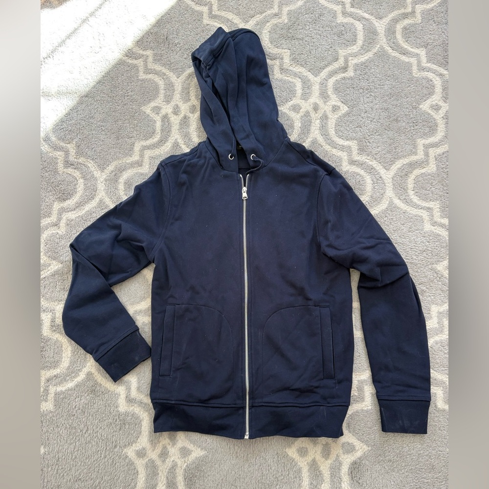 Banana Republic Men's Navy Blue Zip-Up Hoodie